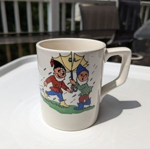 Vintage Children's size mug with Gnomes/Trolls Made in Japan Rare find!!